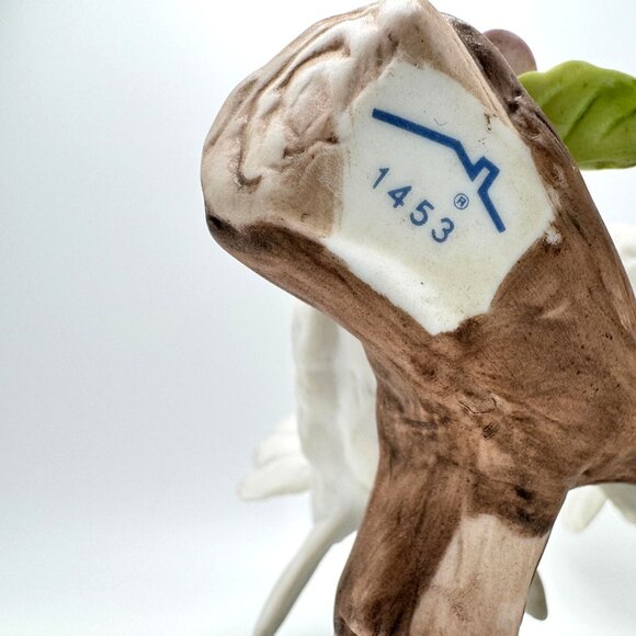 Homco Ceramic Courtship Love White Dove Birds Sitting on a Branch Figurine Vtg - Picture 6 of 13